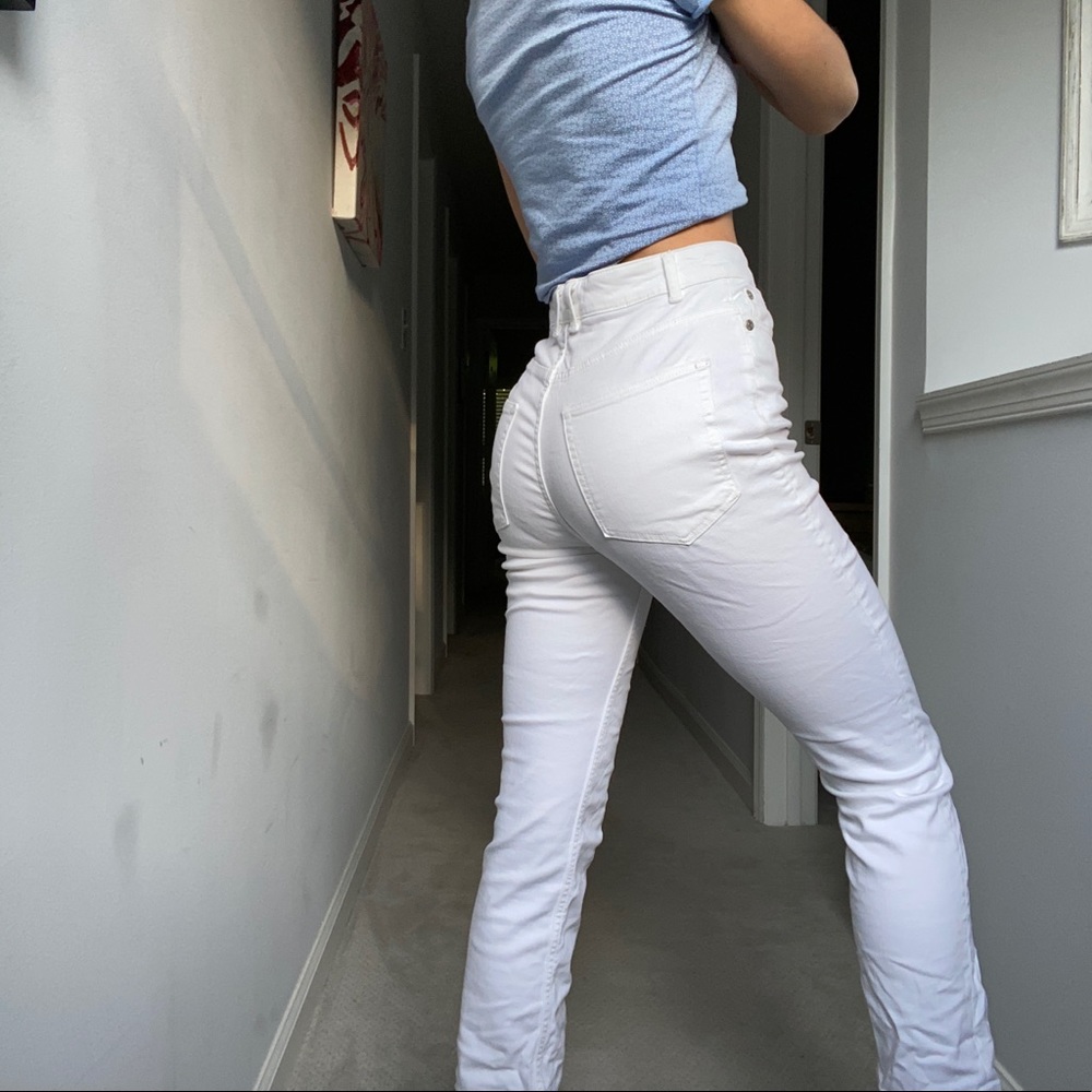 Rebecca Taylor La Vie White High Rise Jeans